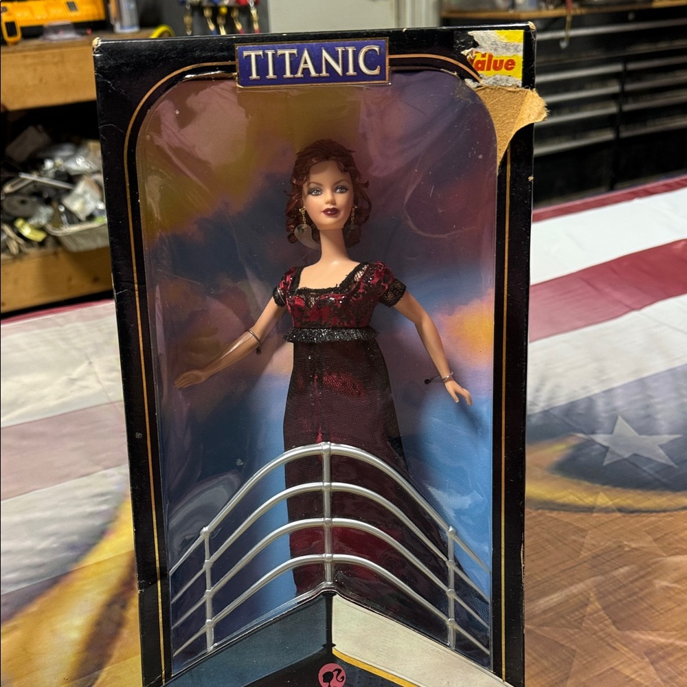 Barbie Titanic Doll in Red and Black Gown